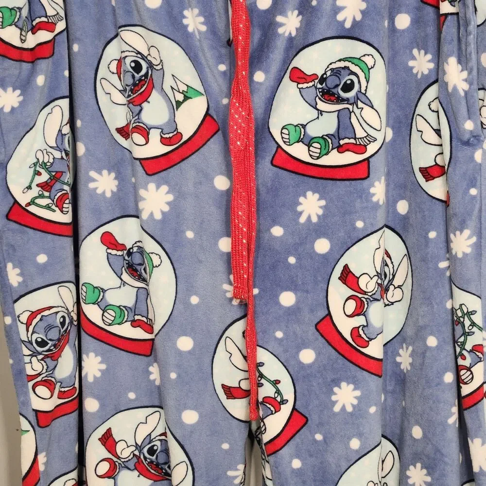 Disney Stitch Women's 2XL 18/20 Stitch Snow Globe Lounge Pants - Picture 6 of 15